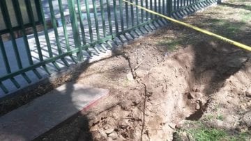 Sustitución de drenaje colapsado Parque de Morales 1