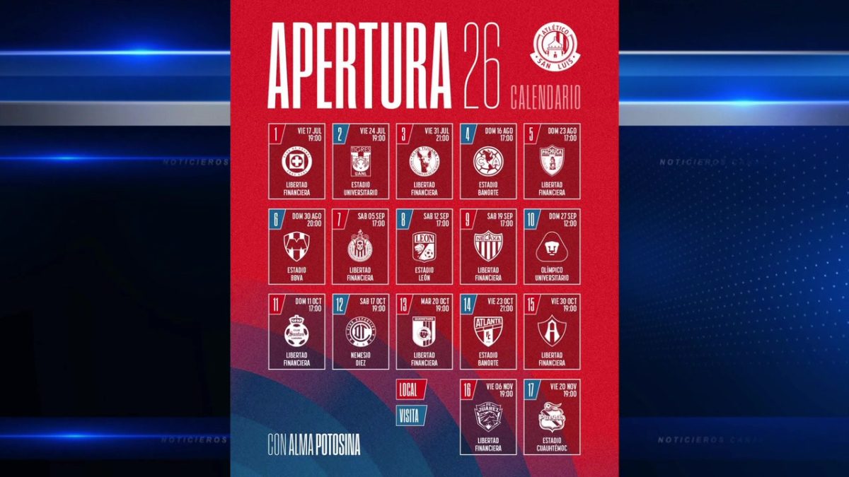 Atlético de San Luis dio a conocer su calendario del Torneo de Apertura 2026 4 Froi01Calendario